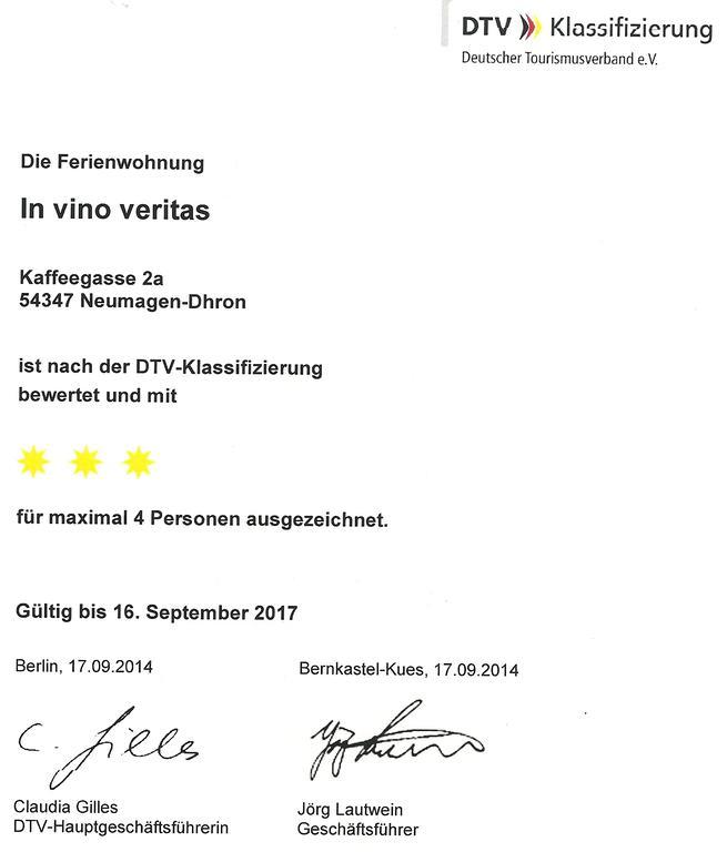 Ferienwohnung In Vino Veritas Neumagen-Dhron Exteriör bild